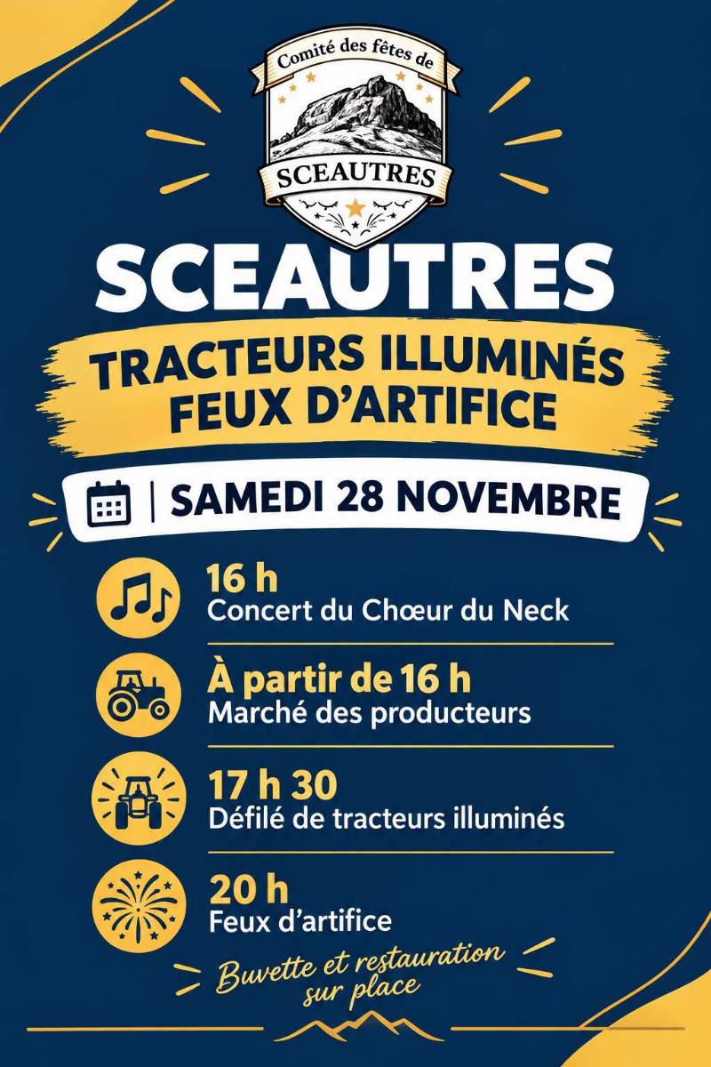 2ème édition du défilé de tracteurs illuminés à Sceautres