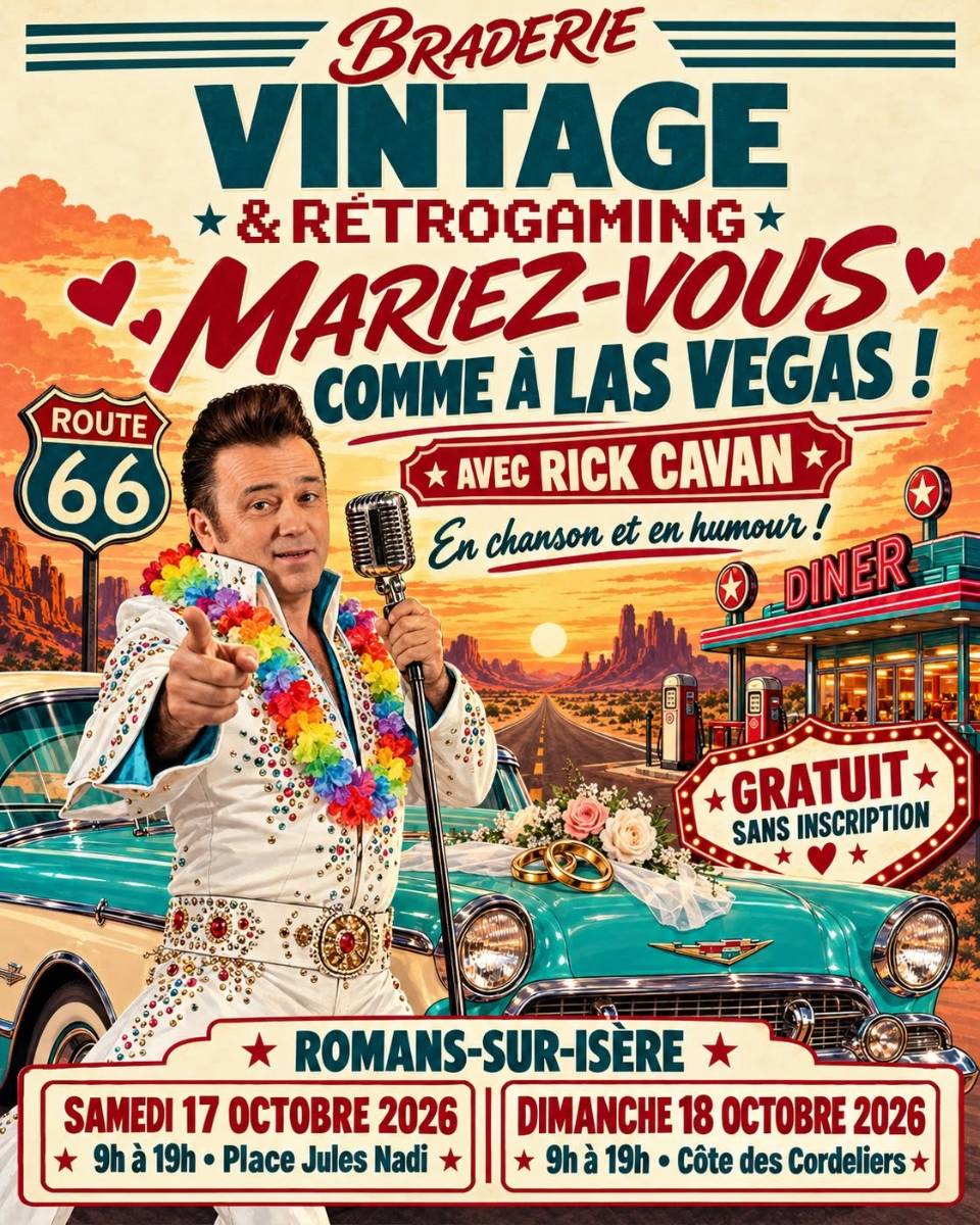 Cérémonie façon Las Vegas avec Rick Cavan — Braderie Vintage & Rétrogaming