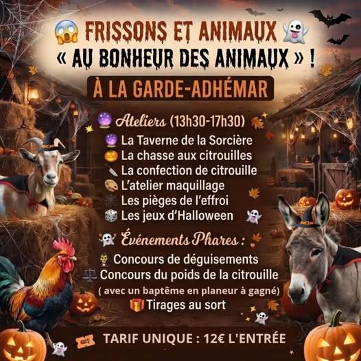 Frissons et animaux — Fête d'Halloween 2026