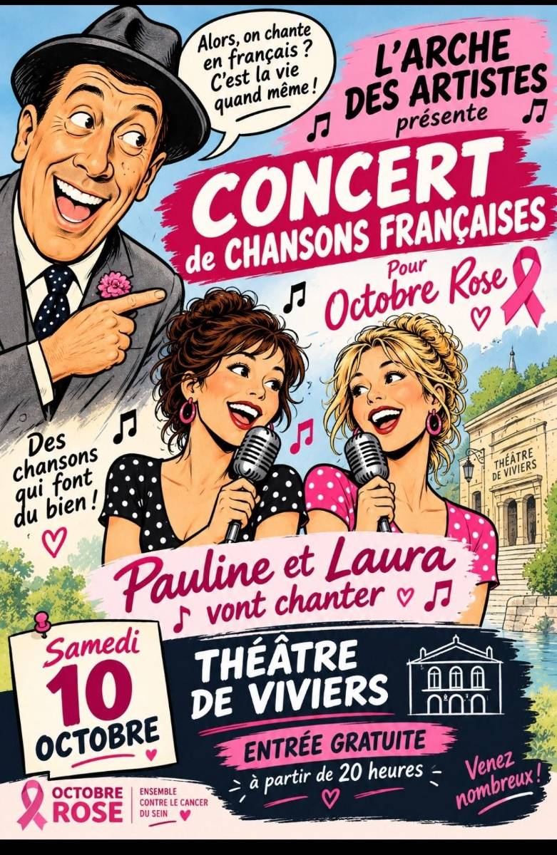 Concert de chansons françaises avec Pauline et Laura pour Octobre Rose